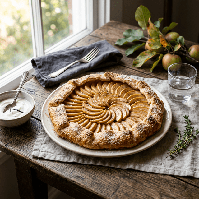Tarte Rustique aux Pommes Peu Sucrée