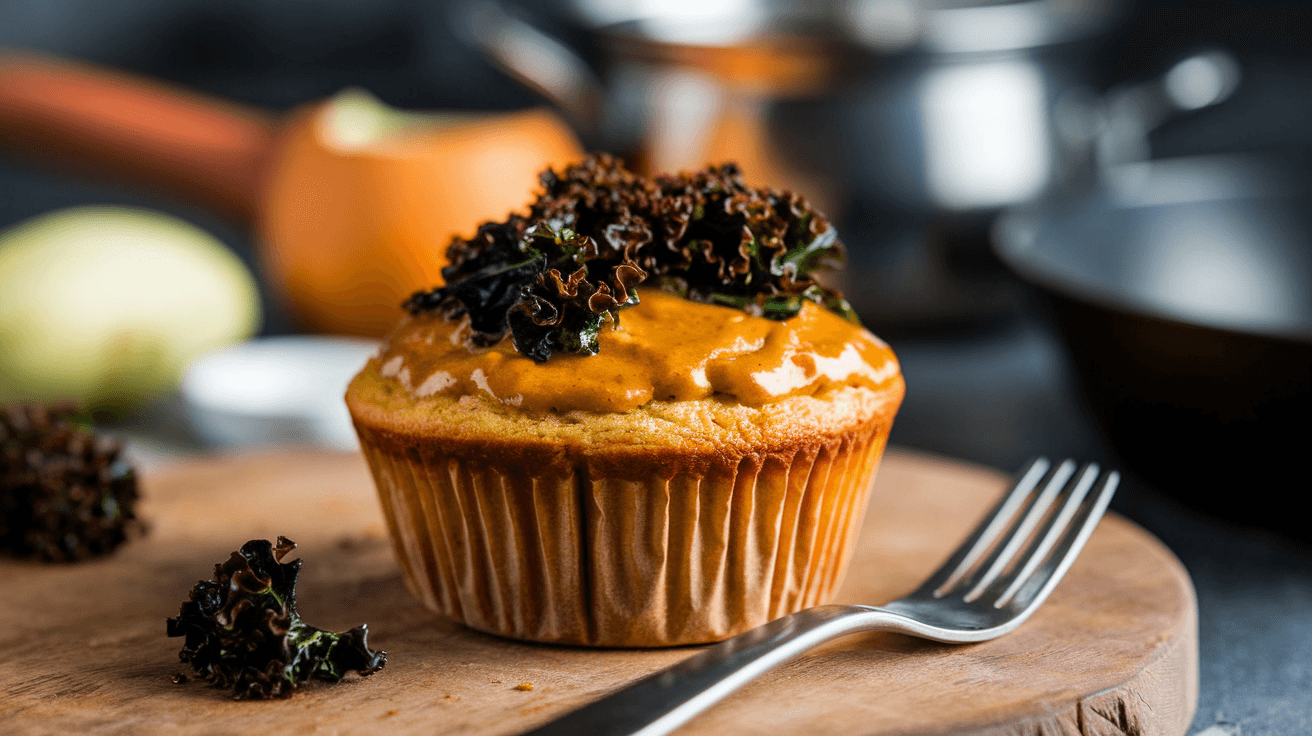 Muffin de Chou Kale au Curry