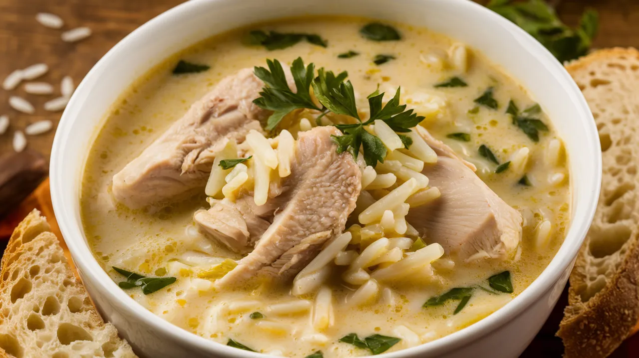 Soupe crémeuse de poulet et riz en un seul pot