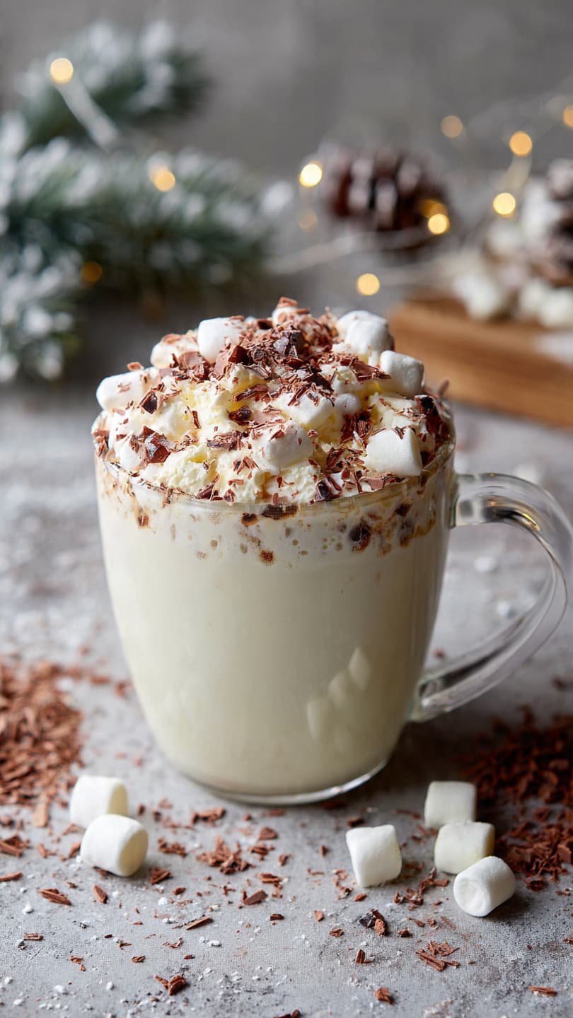 Chocolat chaud blanc à la vanille