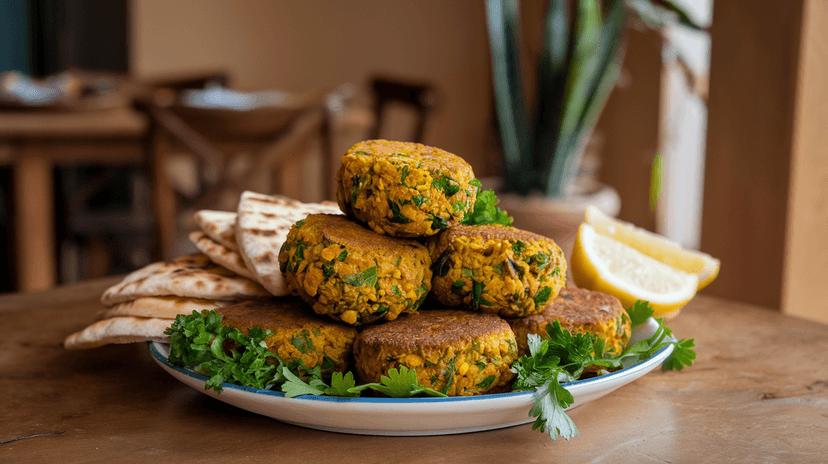 Falafels à la coriandre, persil et curcuma