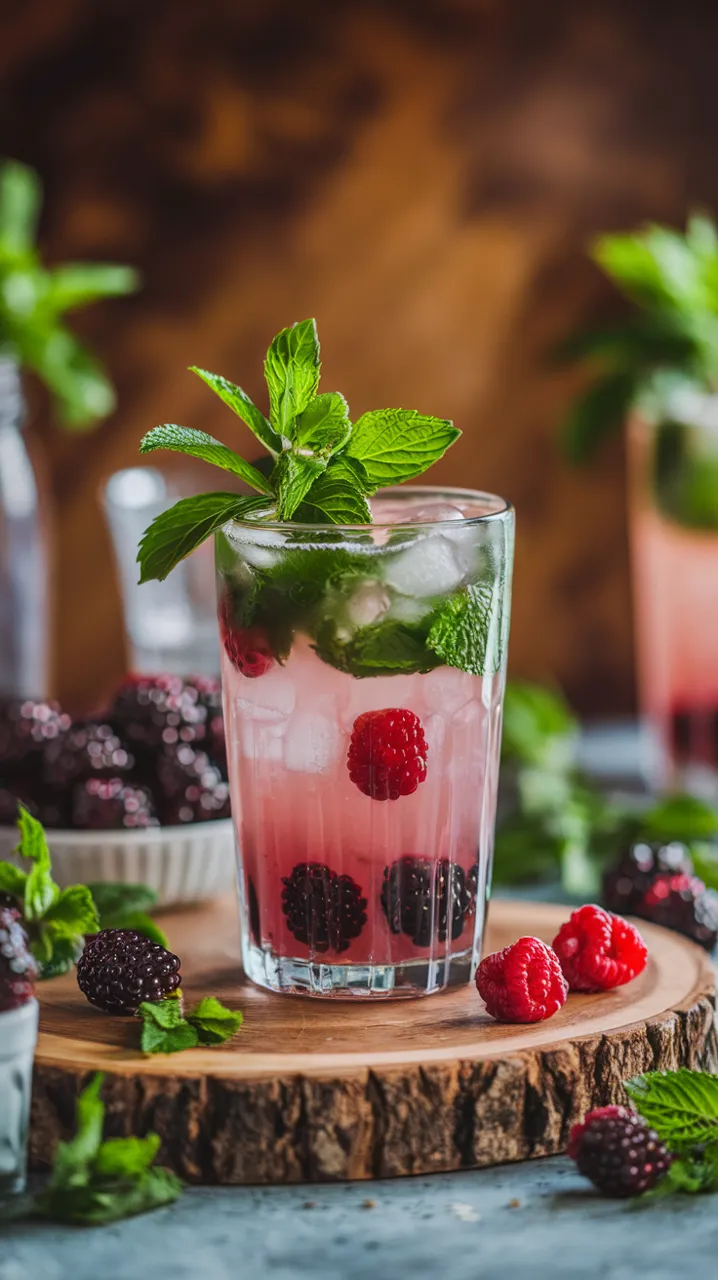 Mojito aux myrtilles sans alcool : la fraîcheur fruitée réinventée