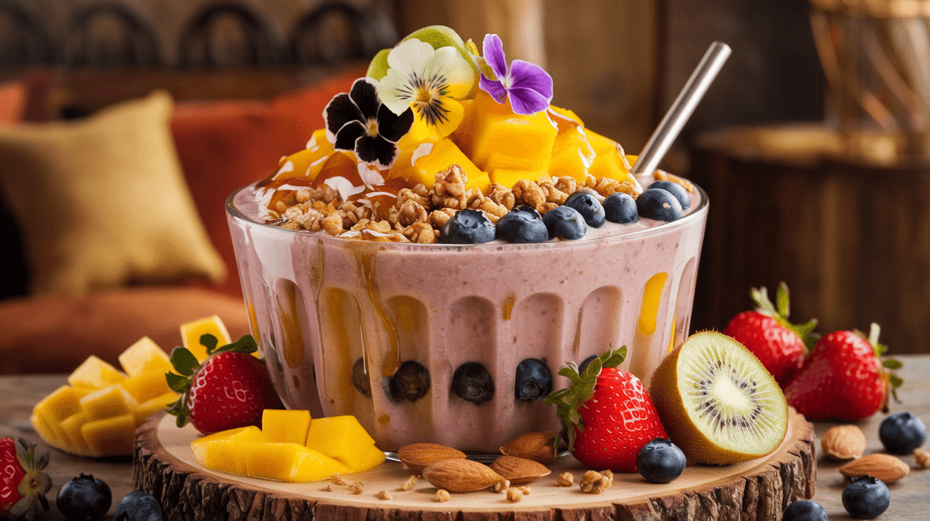 Smoothie exotique aux fruits frais