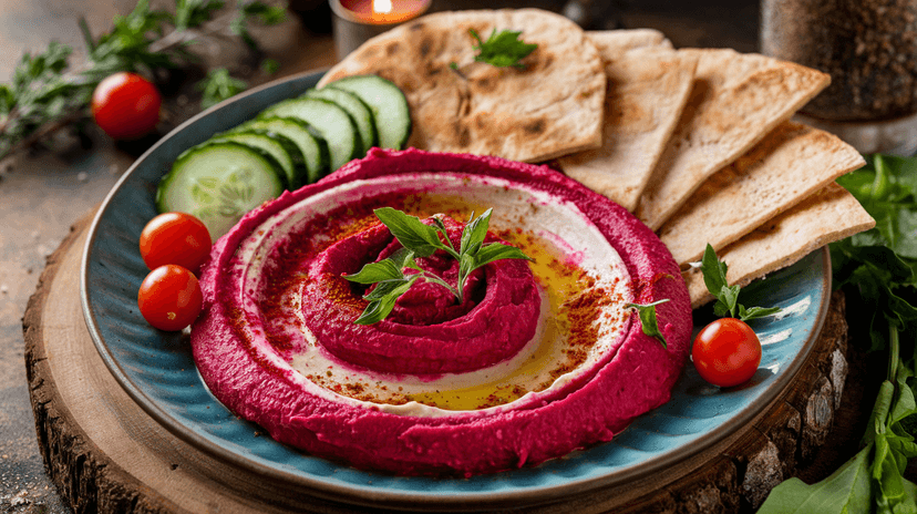 Houmous à la Betterave et au Chèvre