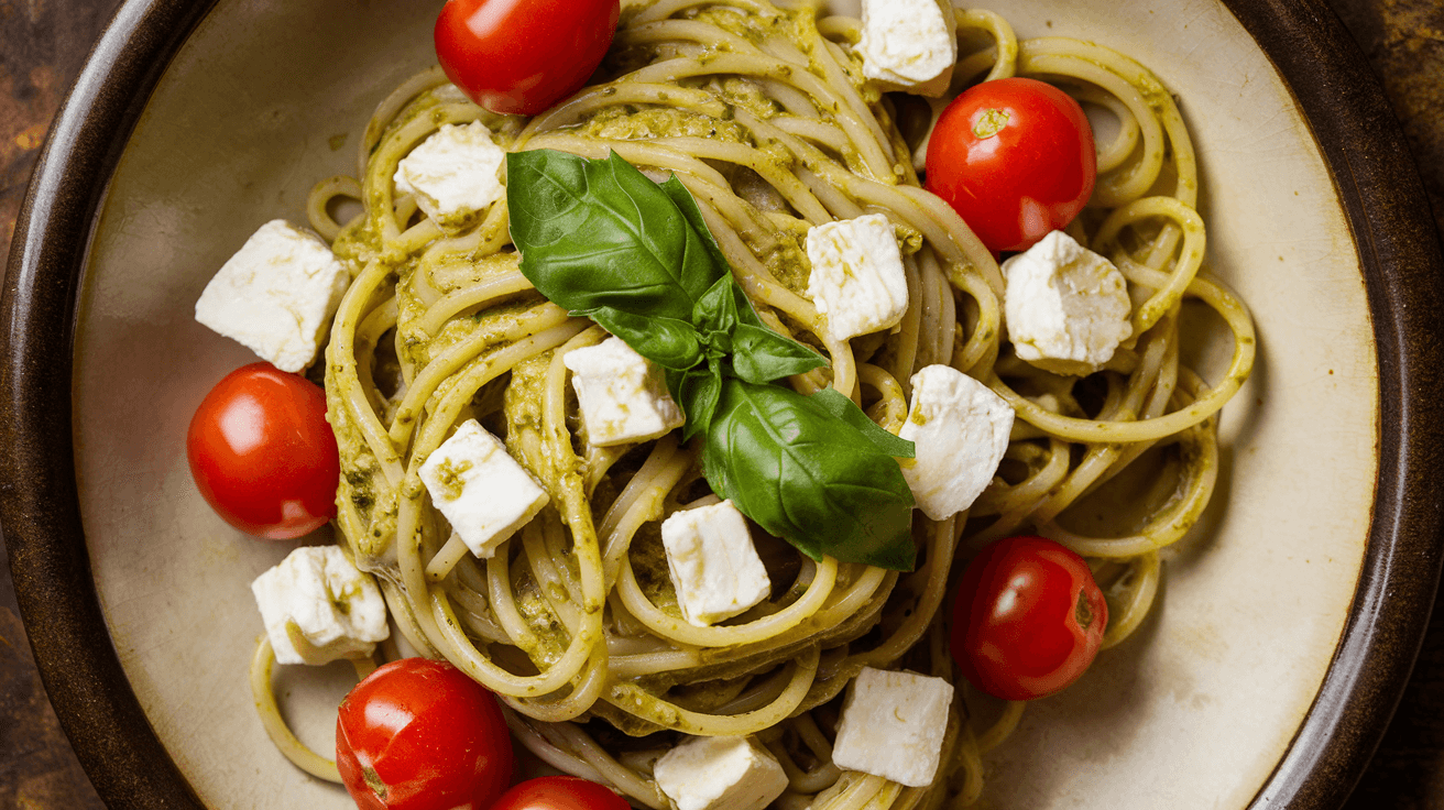 Pesto à l'ail des ours et feta