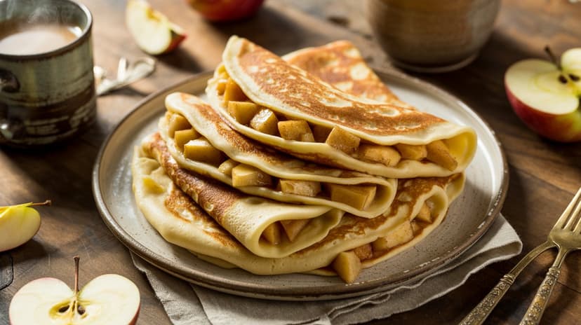Crêpes Épaisses et Moelleuses aux Pommes