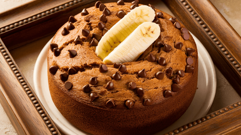 Cake à la banane au levain et pépites de chocolat