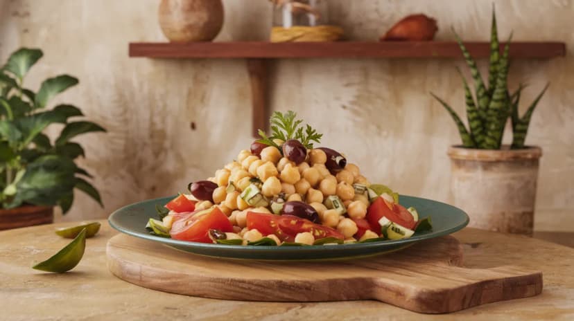 Salade de pois chiches à la grecque
