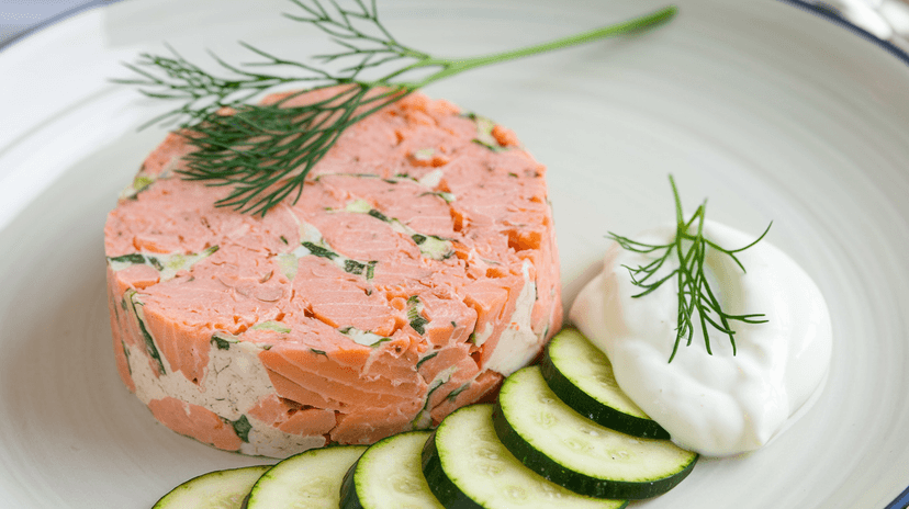 Terrine de saumon et courgettes