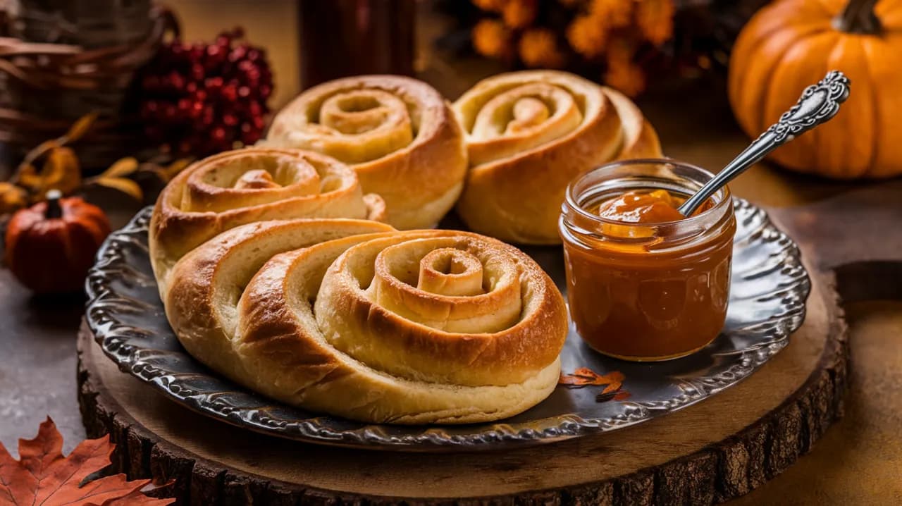 Brioche roulée à la confiture de potimarron