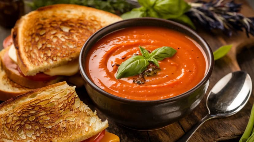 Soupe tomate basilic maison