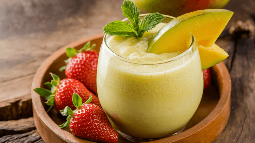 Smoothie d'été rafraîchissant à la mangue et à la menthe