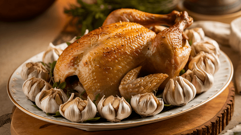 Poulet aux 40 gousses d'ail