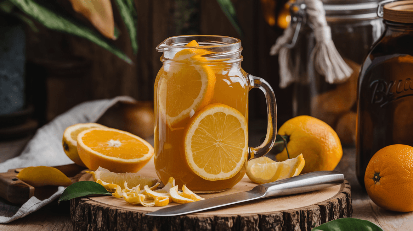 Infusion d'agrumes rafraîchissante