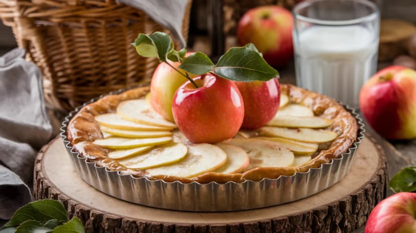 Tarte aux pommes rustique, un délice automnal