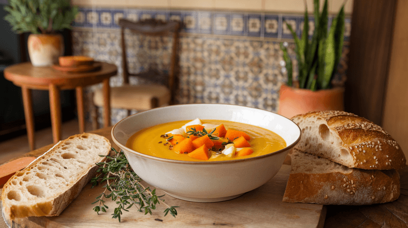 Velouté de courge butternut et carottes