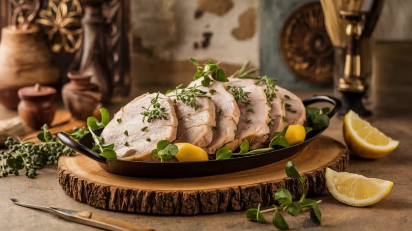 Médaillons de dinde aux herbes et à l'ail