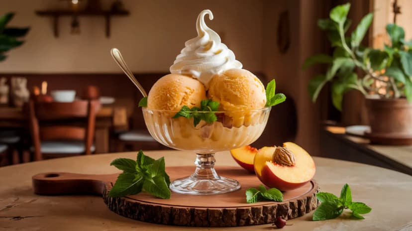 Thé glacé à la pêche et à la menthe