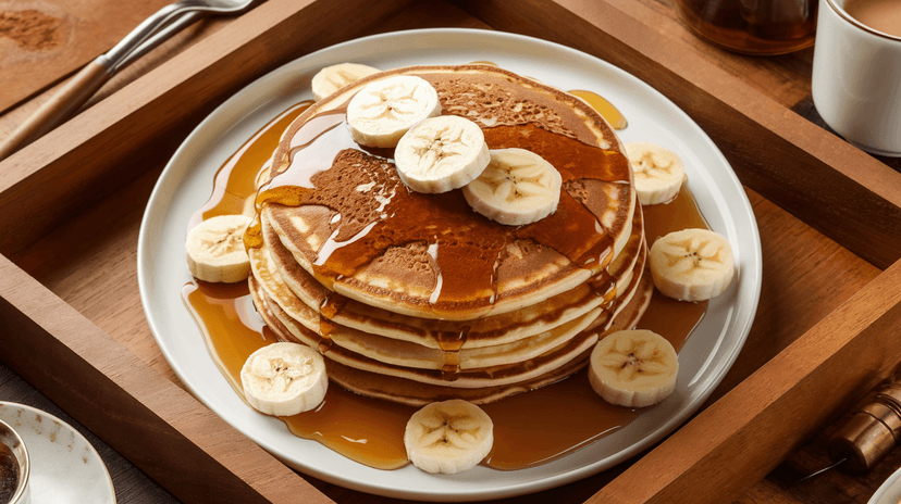 Pancakes à la banane et à la cannelle
