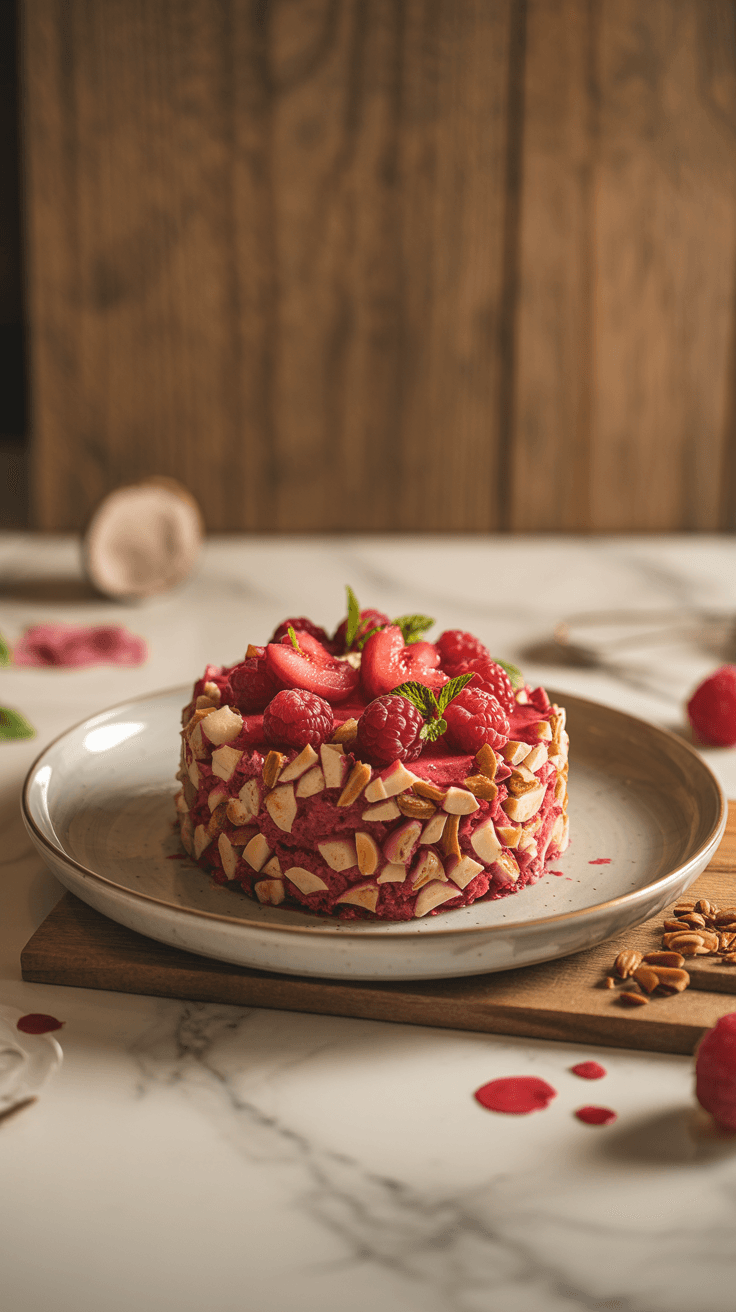 Croustade Dorée aux Framboises et Noix de Coco