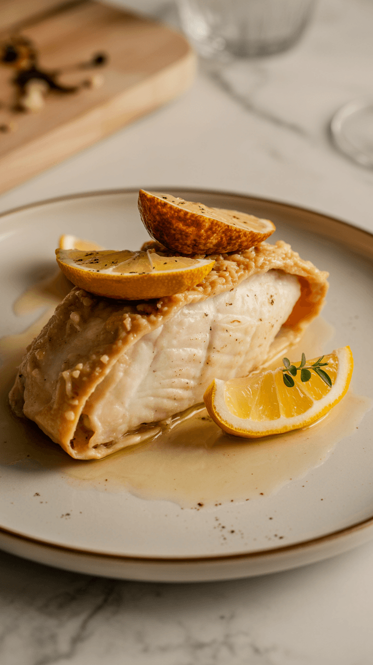 Filet de Cabillaud en Croûte de Noisettes et Citron