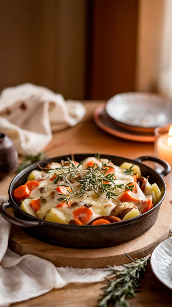 Gratin de légumes d'hiver aux herbes fraîches