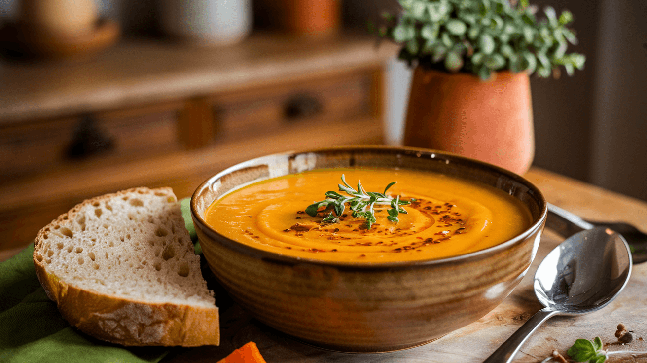 Délicieuse recette de soupe de potiron et carotte