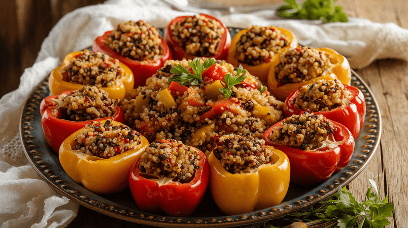 Poivrons farcis au quinoa et aux légumes