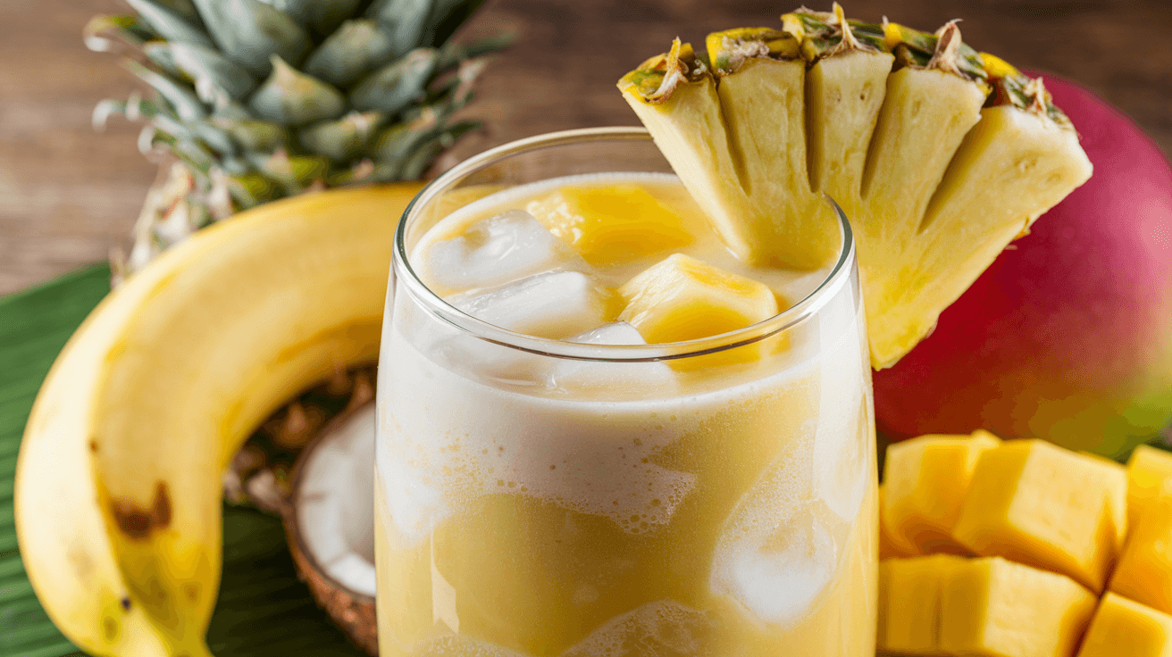 Smoothie tropical rafraîchissant