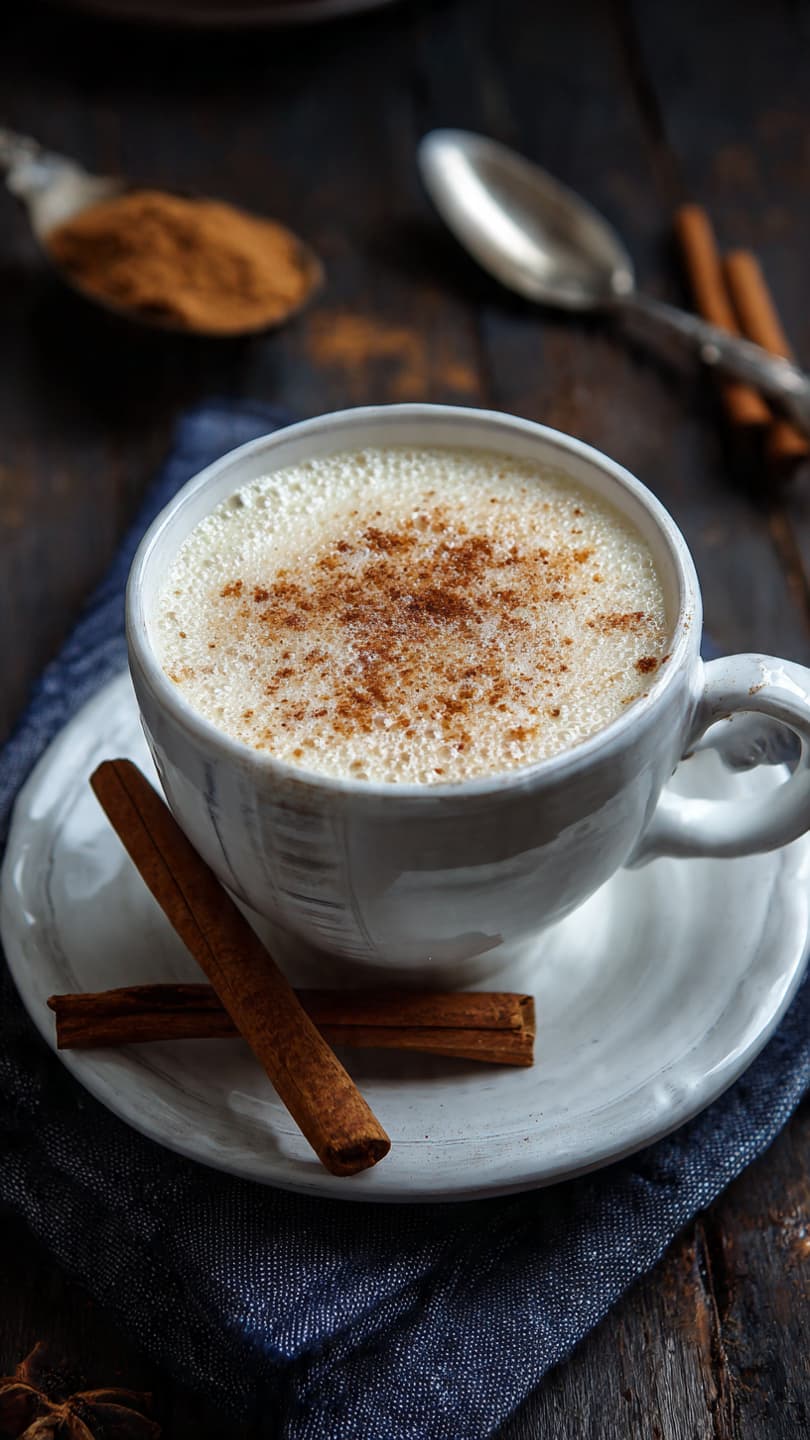 Chocolat chaud blanc à la cannelle