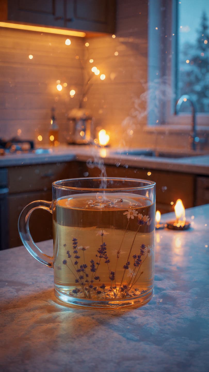 Infusion apaisante à la camomille et à la lavande