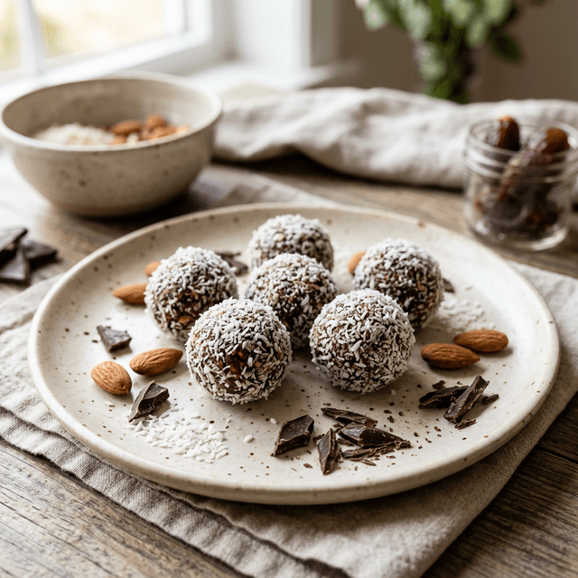 Boules d'énergie coco et dattes