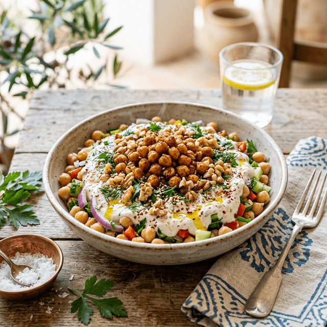 Salade de pois chiches au yaourt (Turquie)