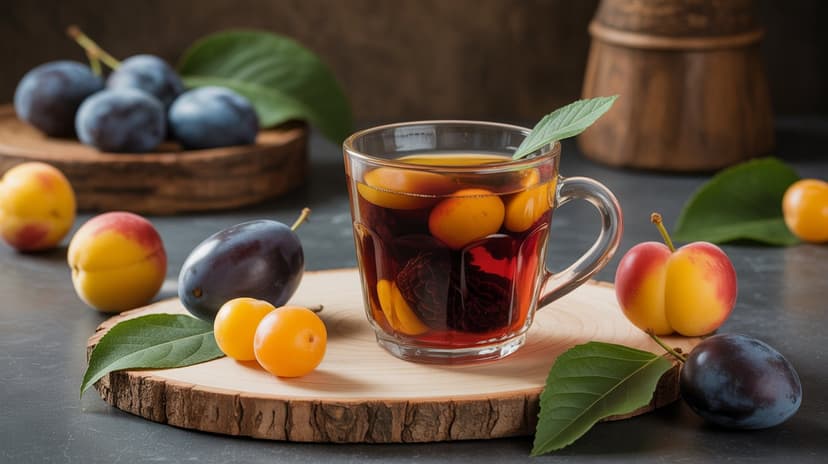 Infusion de prunes Reine-Claudes et mirabelles